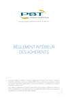 Règlement intérieur des adhérents (2022)